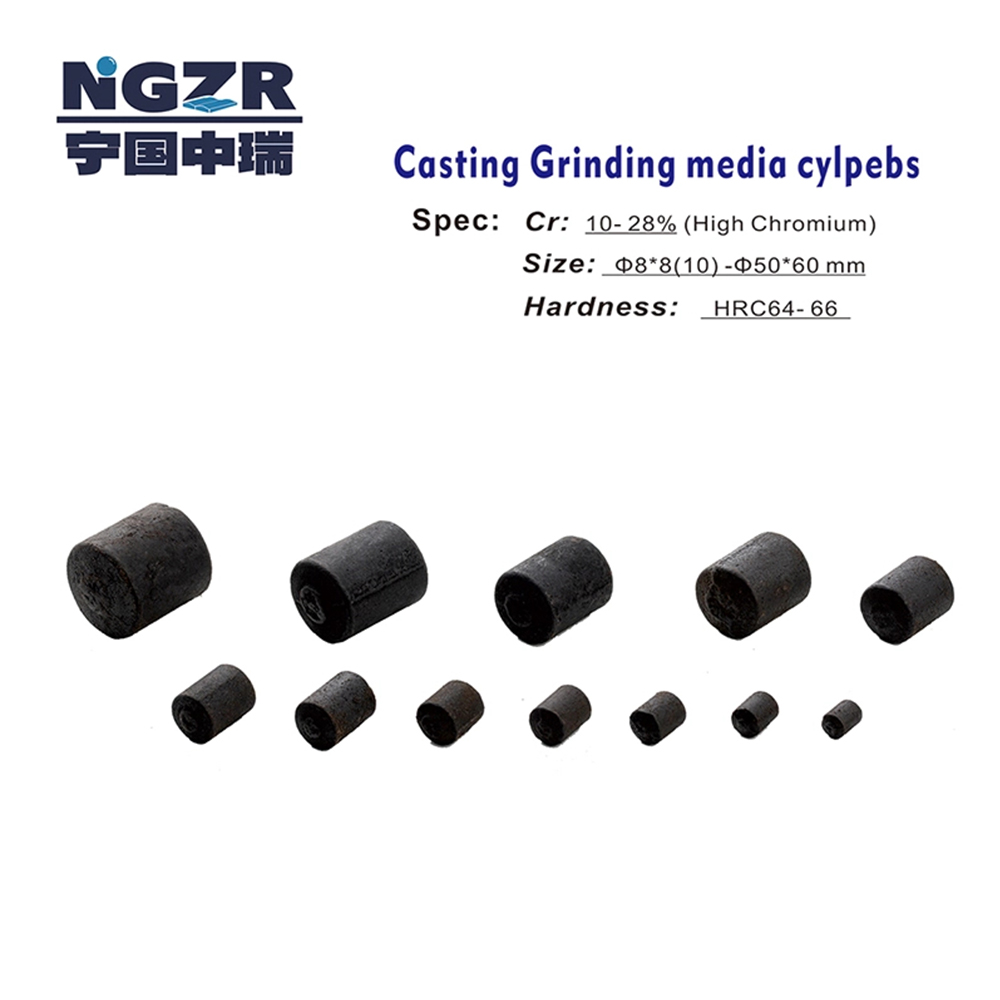 High Abrasion-Resistant High Chrome Cast Grinding Steel Ball & Cylpebs for Cement Ball Mill