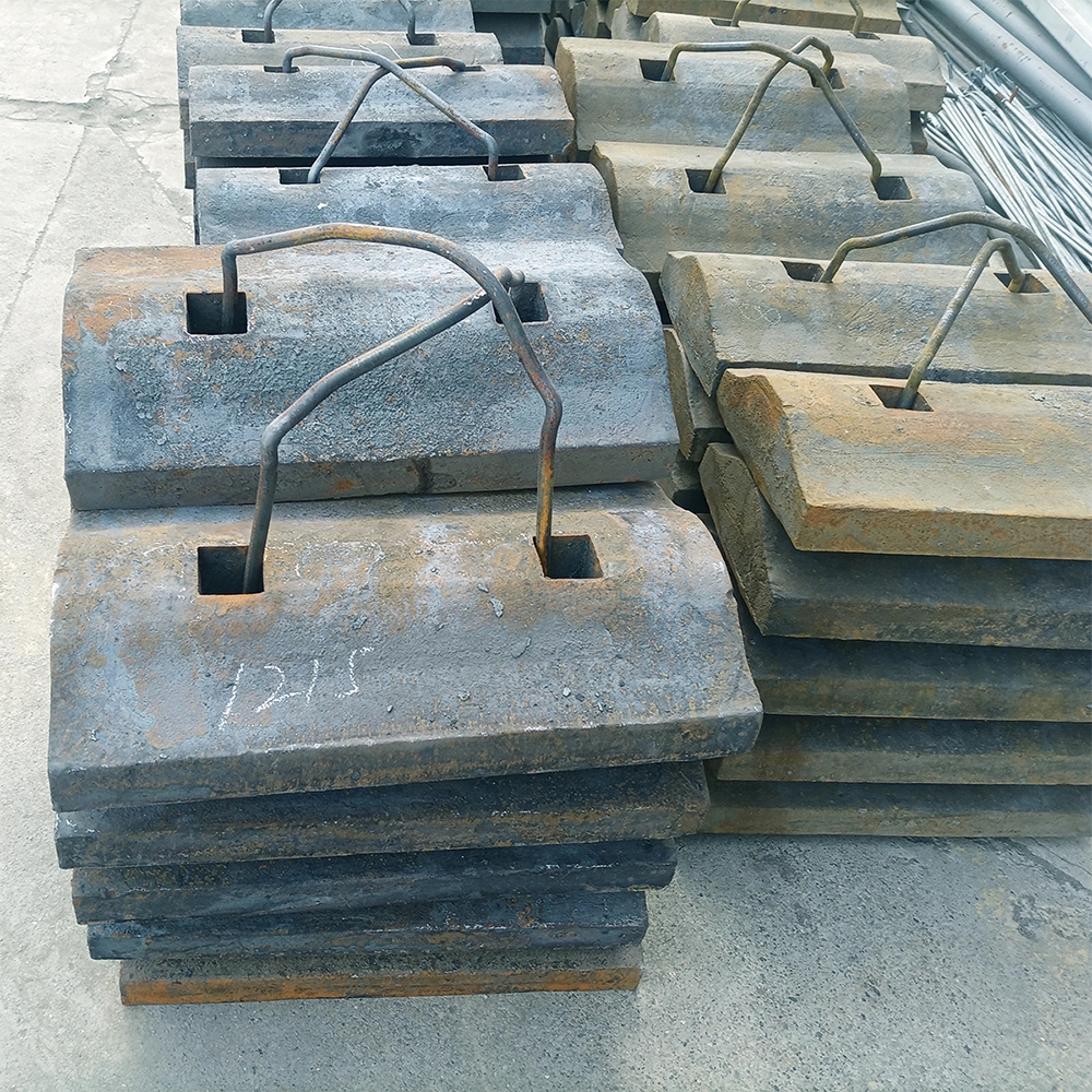 Mn13Cr2 Alloy Steel Cast Ball Mill Liner for Φ2.1×5.7m Ball Mill